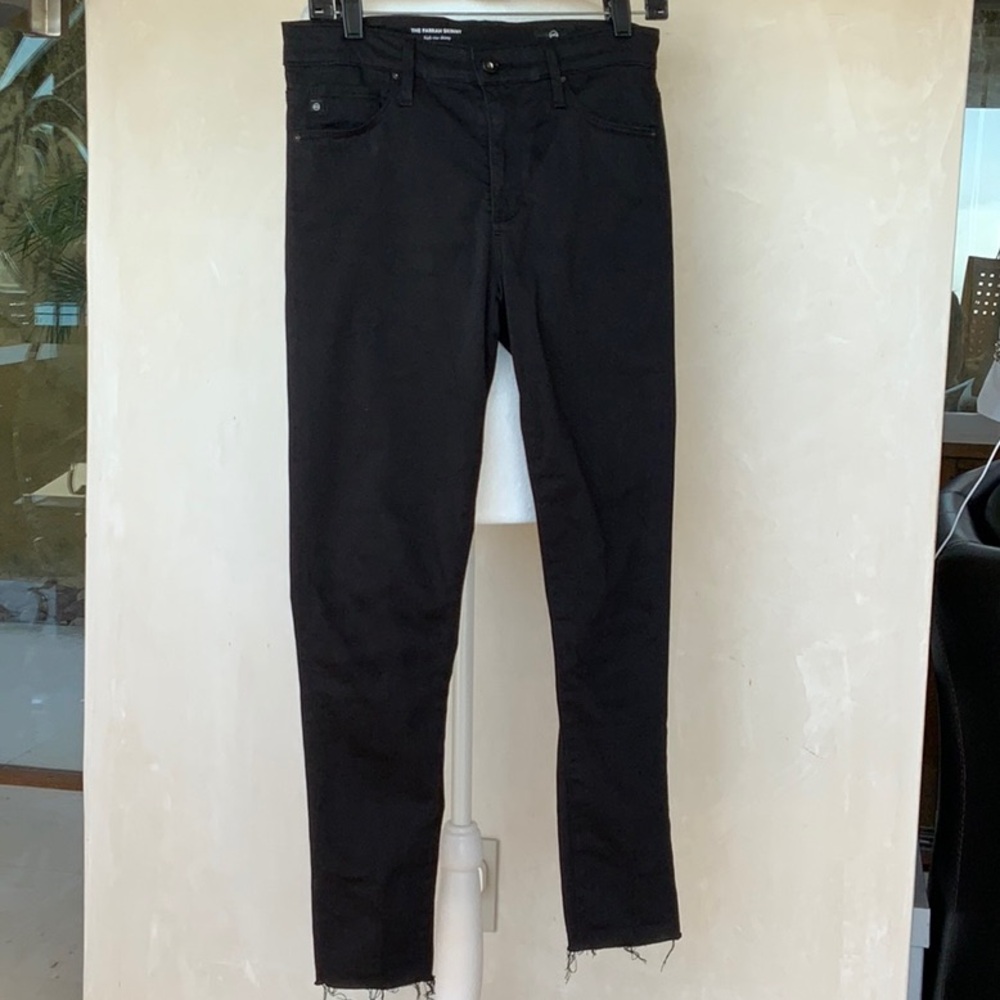 AG Adriano Goldschmied Black High-Rise Skinny Jeans